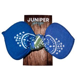 Dark Tie Dye Paisley Bandana Knotted Hair Bow